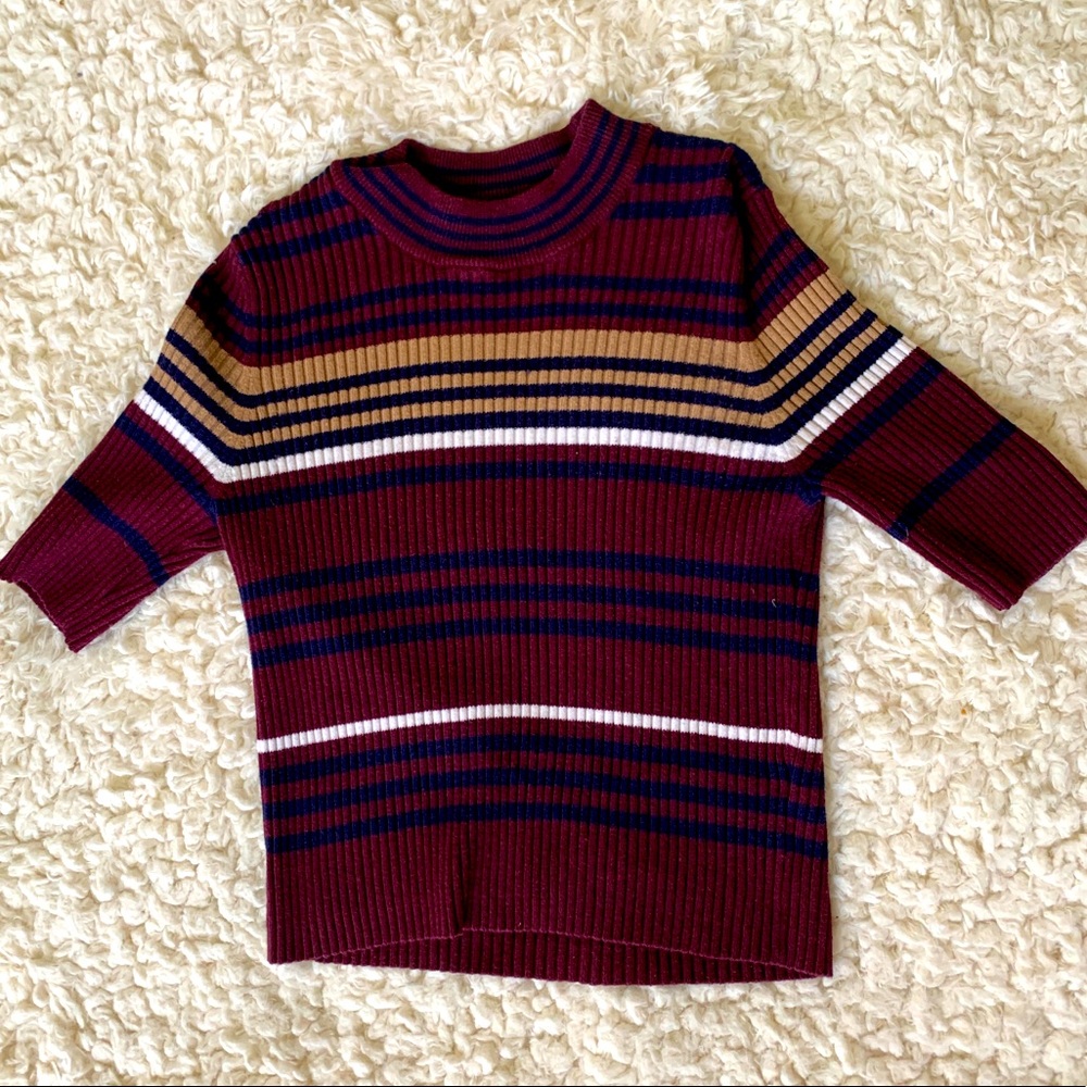 70’s Style Short Sleeve Sweater